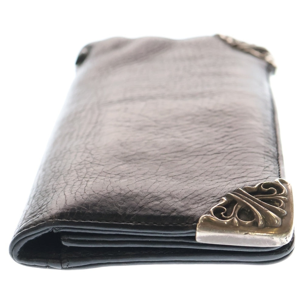 CHROME HEARTS(クロムハーツ) LNG SNGL FLD TIPS シングルフォールド レザーウォレット 財布 ブラック BCA380