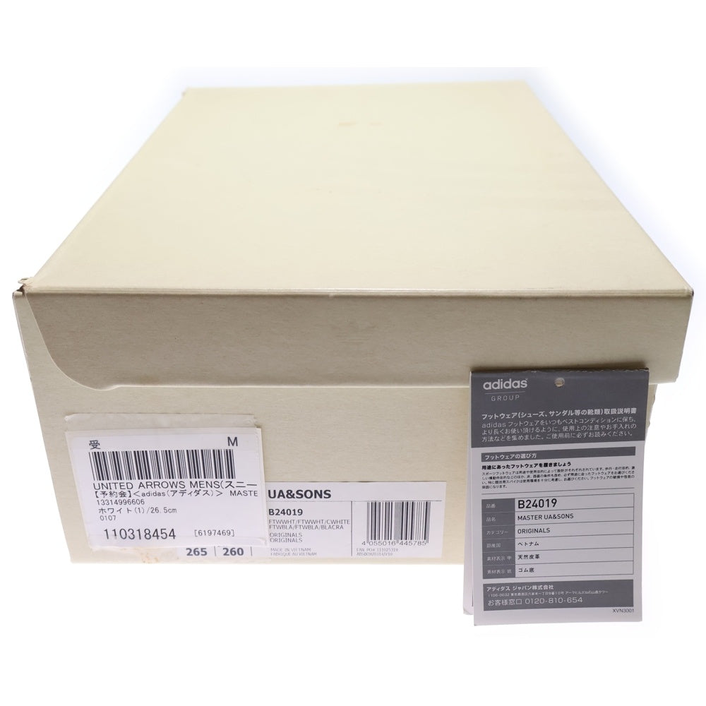 adidas(アディダス) ×UNITED ARROWS MASTER UA&SONS ユナイテッドアローズ マスターUA&サンズ ローカットスニーカー ホワイト B24019
