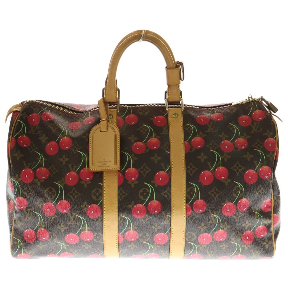 LOUIS VUITTON(ルイヴィトン) モノグラムチェリー キーポル45 レザーボストンバッグ ブラウン M95011