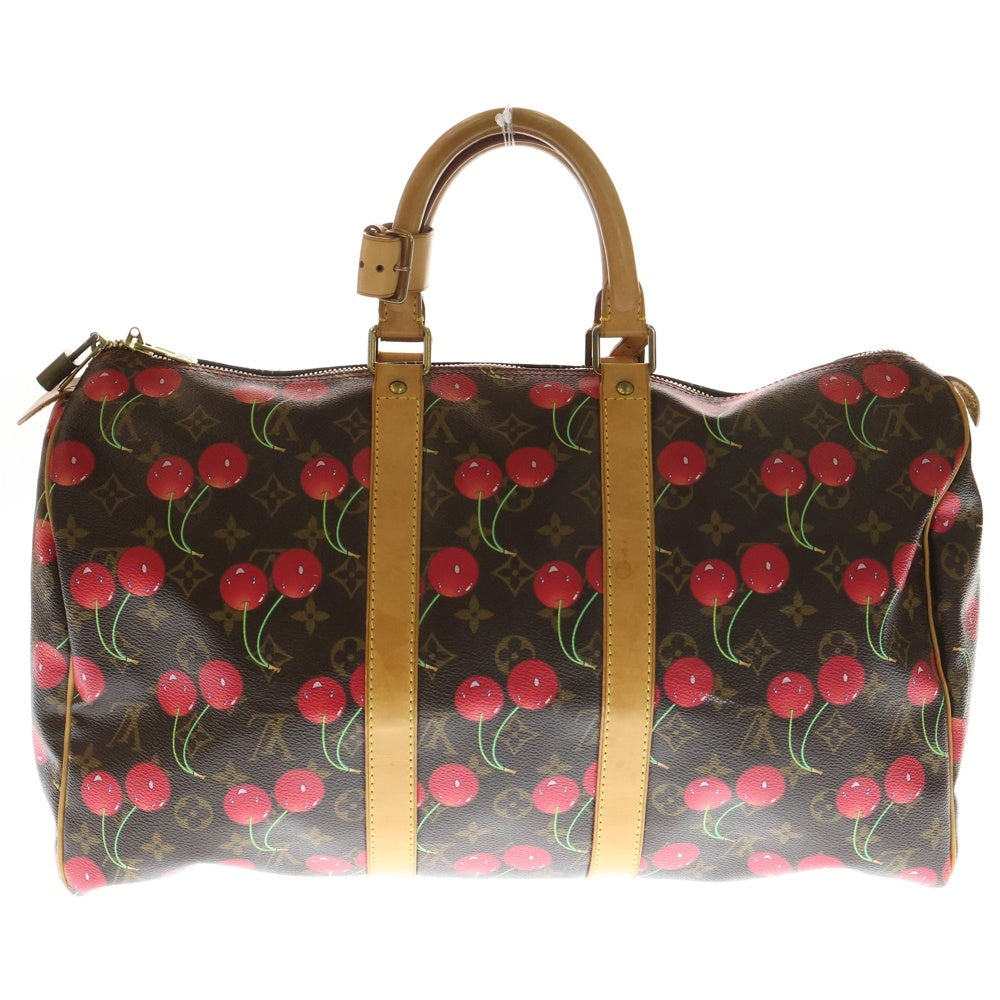 LOUIS VUITTON(ルイヴィトン) モノグラムチェリー キーポル45 レザーボストンバッグ ブラウン M95011