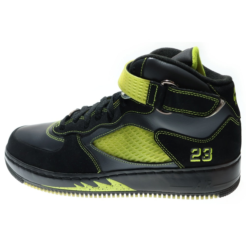 NIKE(ナイキ) 【観賞用2007年製】AIR JORDAN FUSION 5 LS エアジョーダン フュージョン ハイカットスニーカー ブラック/イエロー US11/29cm 322882-031