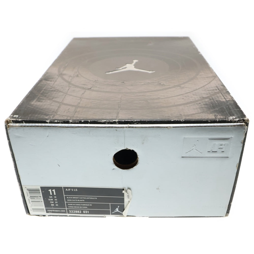 NIKE(ナイキ) 【観賞用2007年製】AIR JORDAN FUSION 5 LS エアジョーダン フュージョン ハイカットスニーカー ブラック/イエロー US11/29cm 322882-031