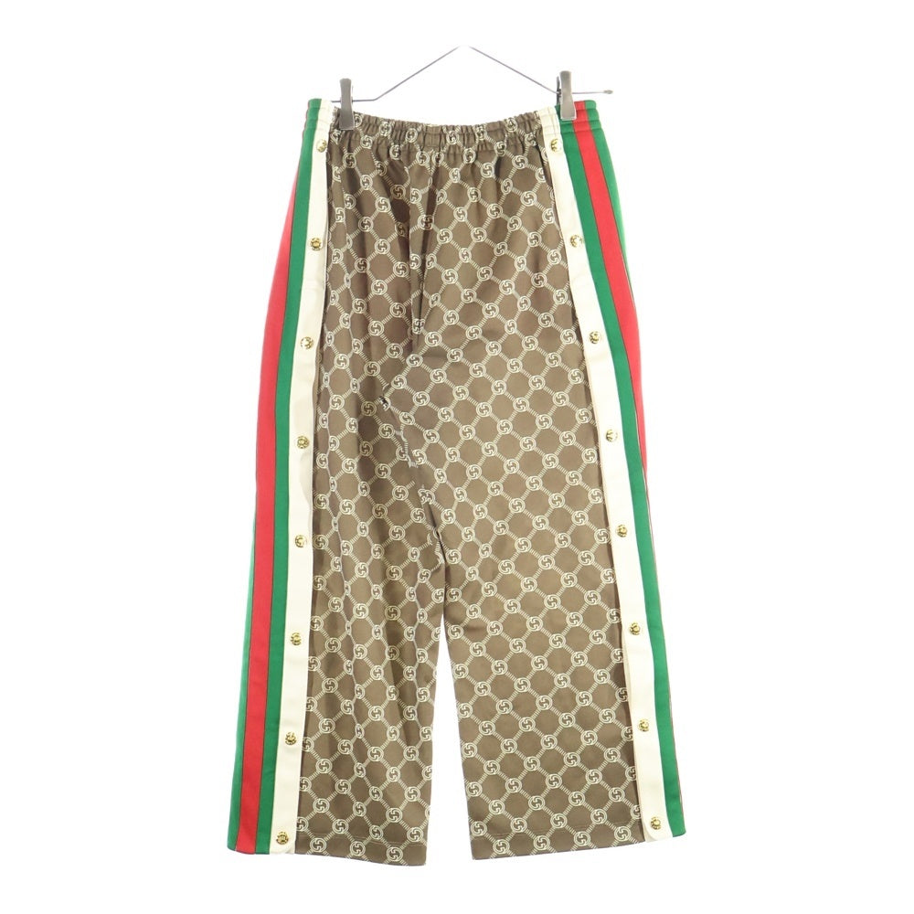 GUCCI(グッチ) インターロッキングG GG柄 サイドスナップトラックパンツ レディース ブラウン 671496 XJD1G