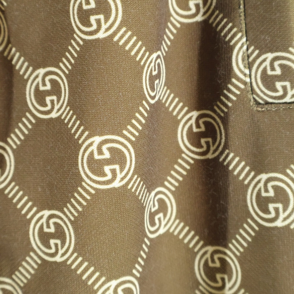GUCCI(グッチ) インターロッキングG GG柄 サイドスナップトラックパンツ レディース ブラウン 671496 XJD1G