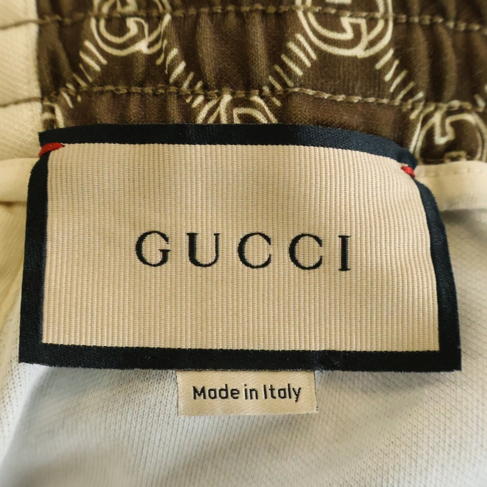 GUCCI(グッチ) インターロッキングG GG柄 サイドスナップトラックパンツ レディース ブラウン 671496 XJD1G