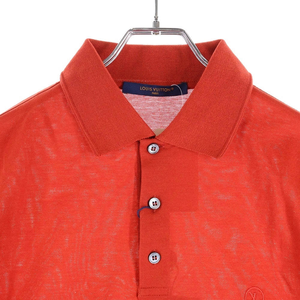 LOUIS VUITTON(ルイヴィトン) 23SS フロントロゴ刺繍 半袖ポロシャツ レッド RM232Q JEA HAJR32