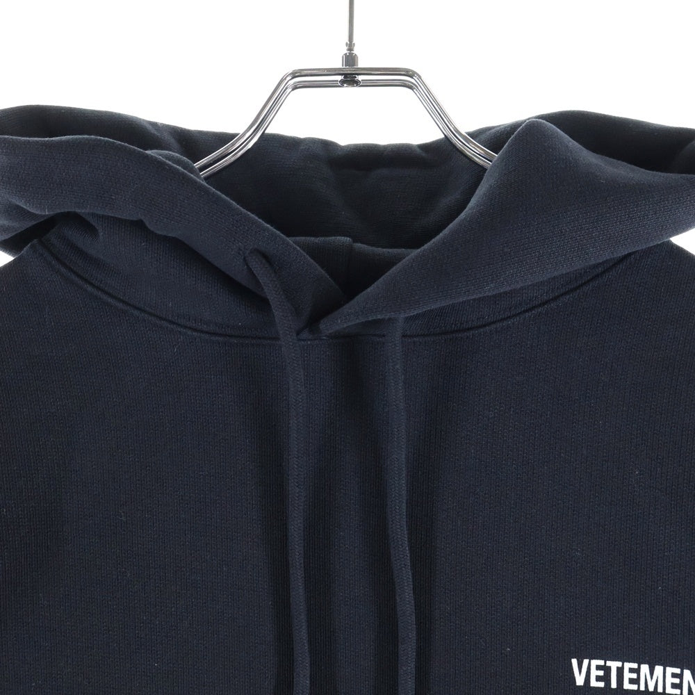VETEMENTS(ヴェトモン) 20AW OVERSIZED LOGO HOODIE オーバーサイズ ロゴ フーディー プルオーバースウェットパーカー ブラック UAH21TR535