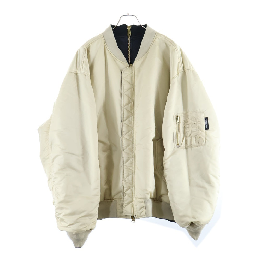 VETEMENTS(ヴェトモン) 20AW リバーシブルダブルジッパー ミリタリージャケット ブルゾン ブラック/アイボリー UAH21JA001