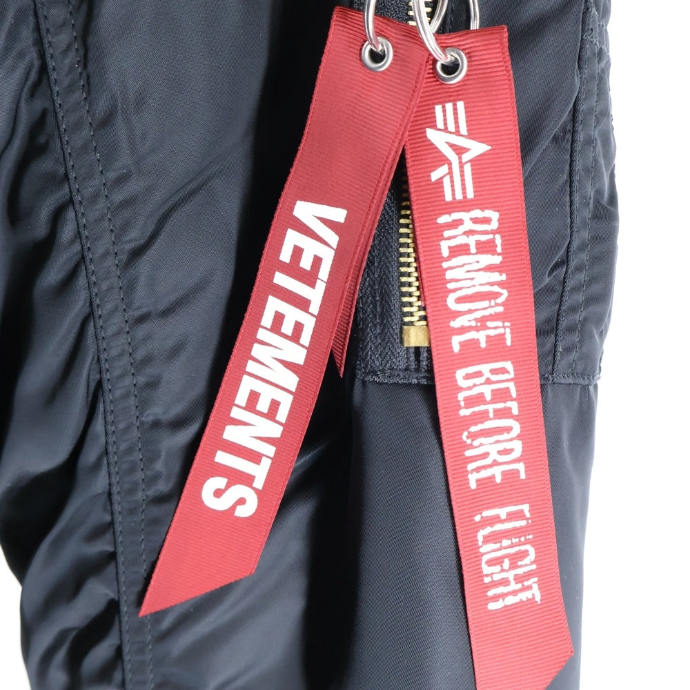 VETEMENTS(ヴェトモン) 20AW リバーシブルダブルジッパー ミリタリージャケット ブルゾン ブラック/アイボリー UAH21JA001