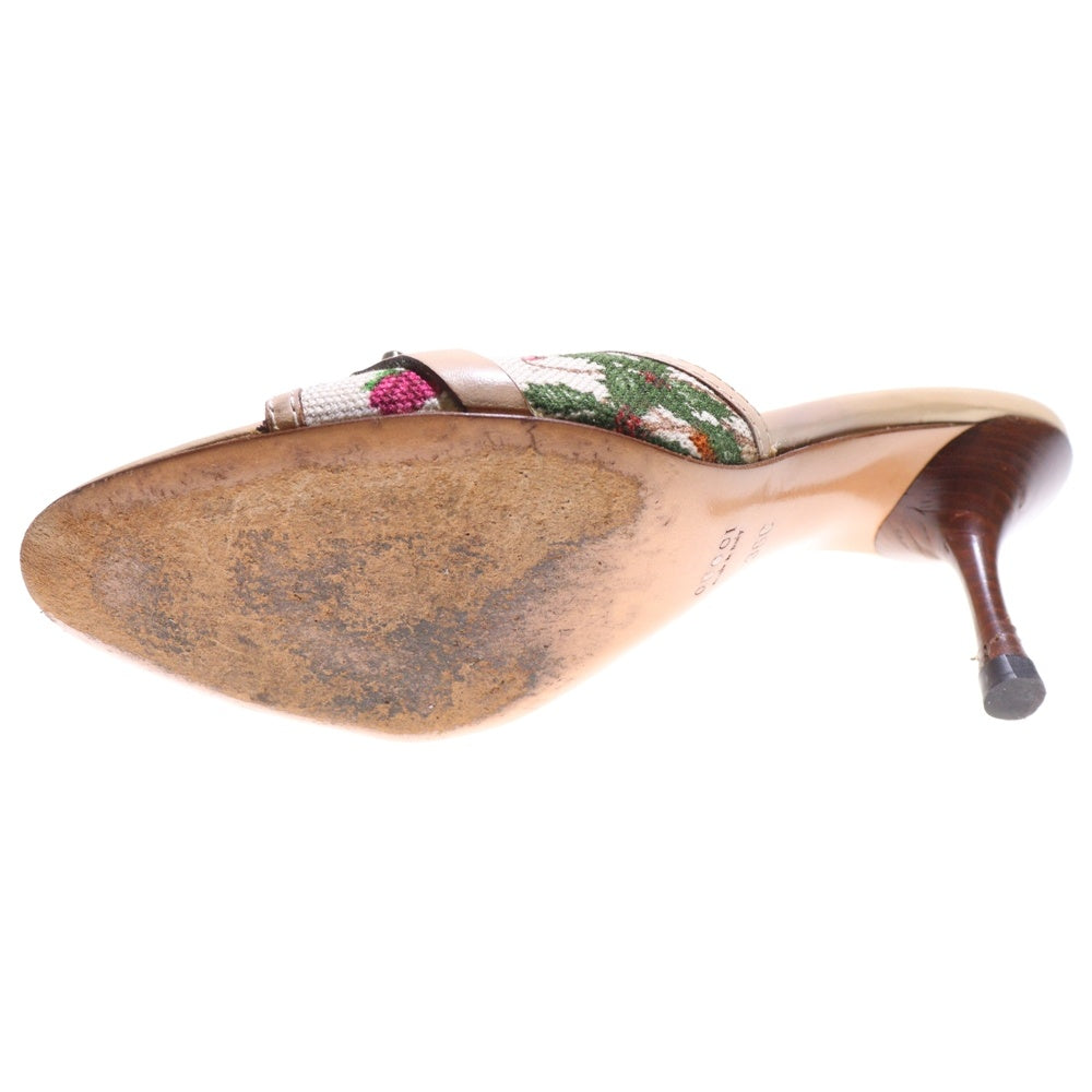 GUCCI(グッチ) Banboo Horsebit Sandals バンブーホースビットサンダル ミュール レディース ベージュ