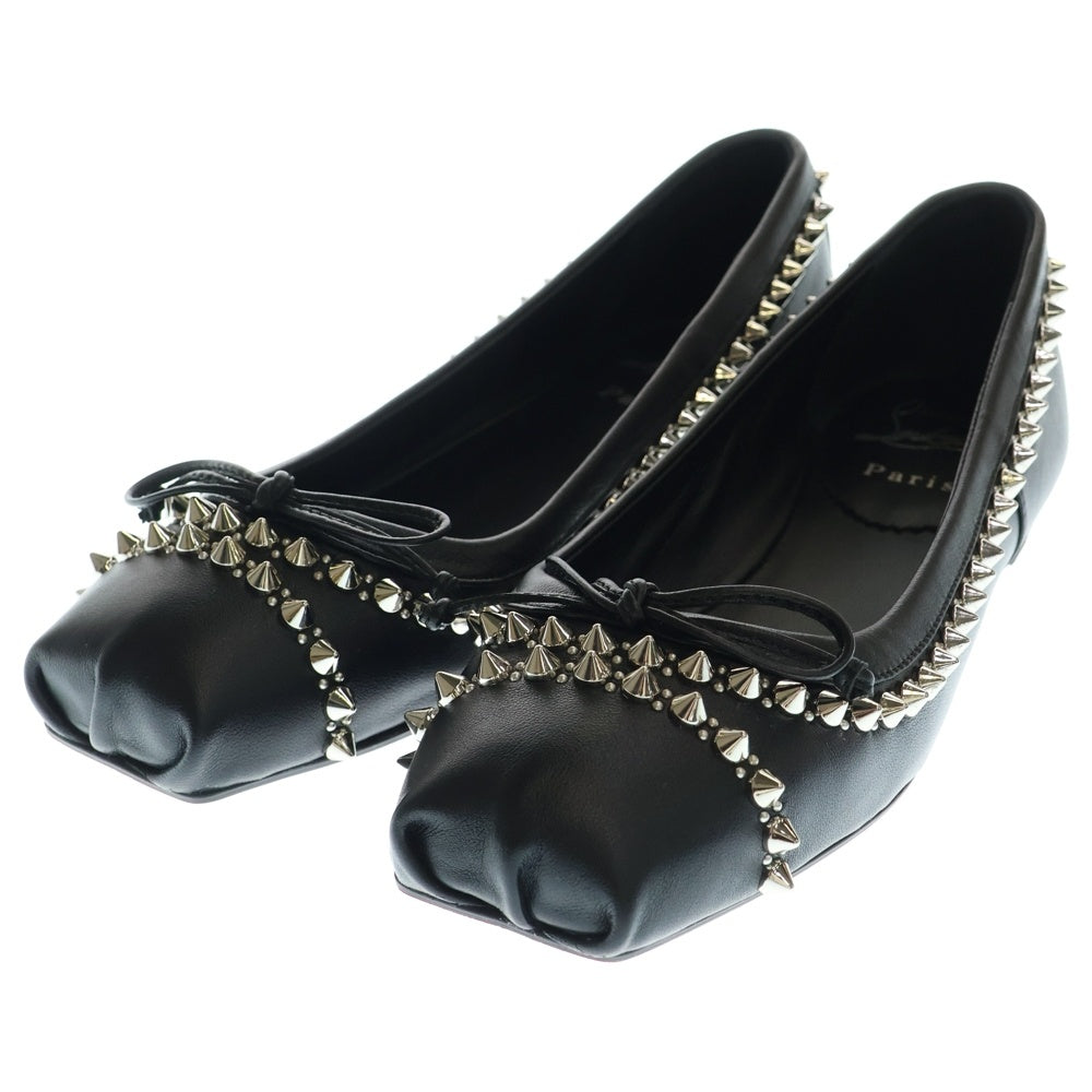 CHRISTIAN LOUBOUTIN(クリスチャンルブタン) Mamadrague Studded Ballet Flats スタッズ レザーシューズ ブラック レディース