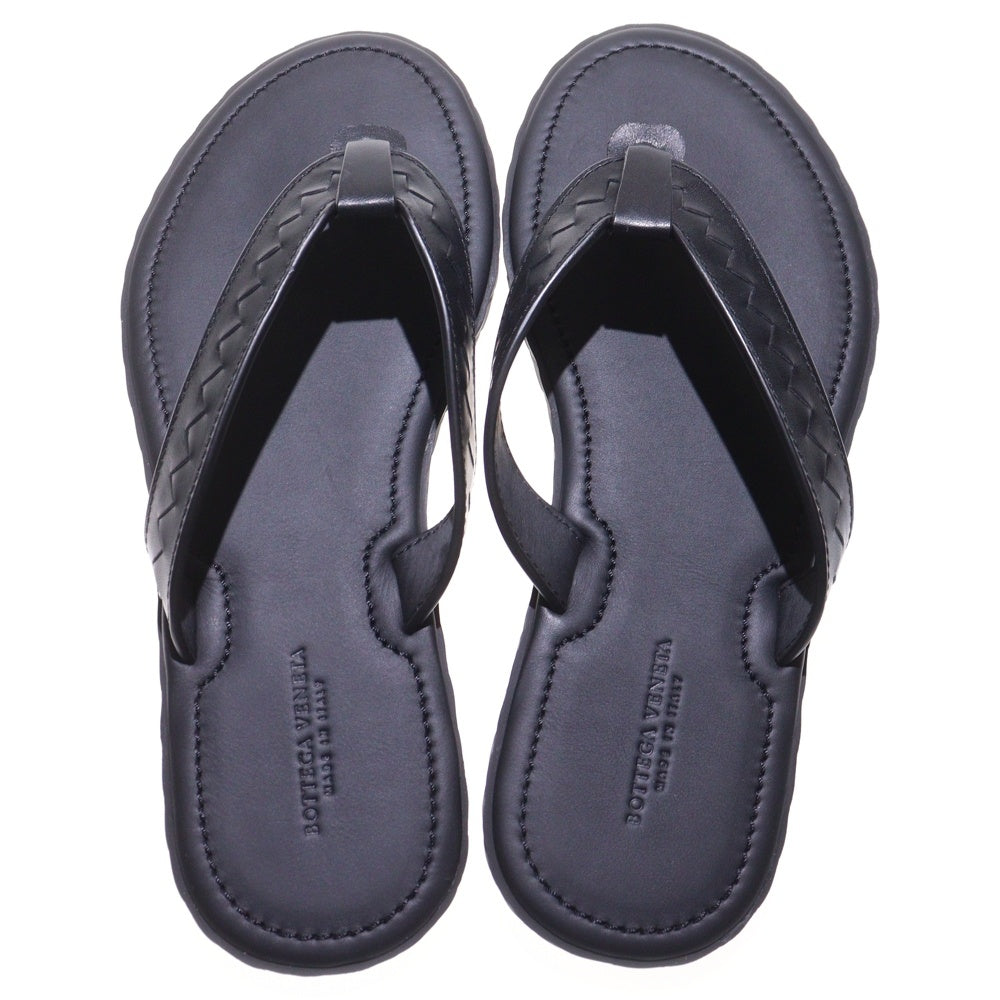 BOTTEGA VENETA(ボッテガヴェネタ) Intrecciato Leather Slide イントレチャート レザー サンダル ブラック 474942
