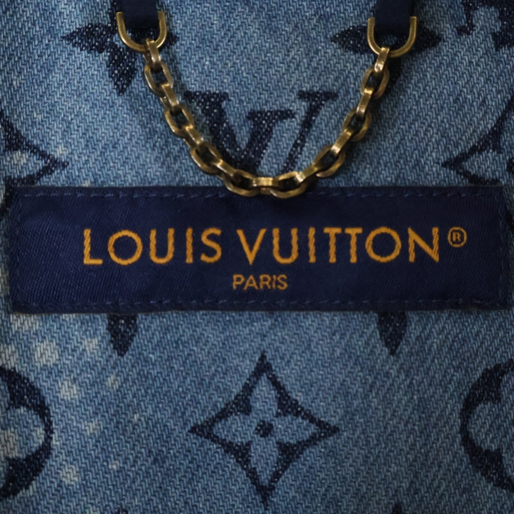 LOUIS VUITTON(ルイヴィトン) 24SS LVモノグラム グラデーション半袖デニムシャツ インディゴ RM241M FTO HQS10W
