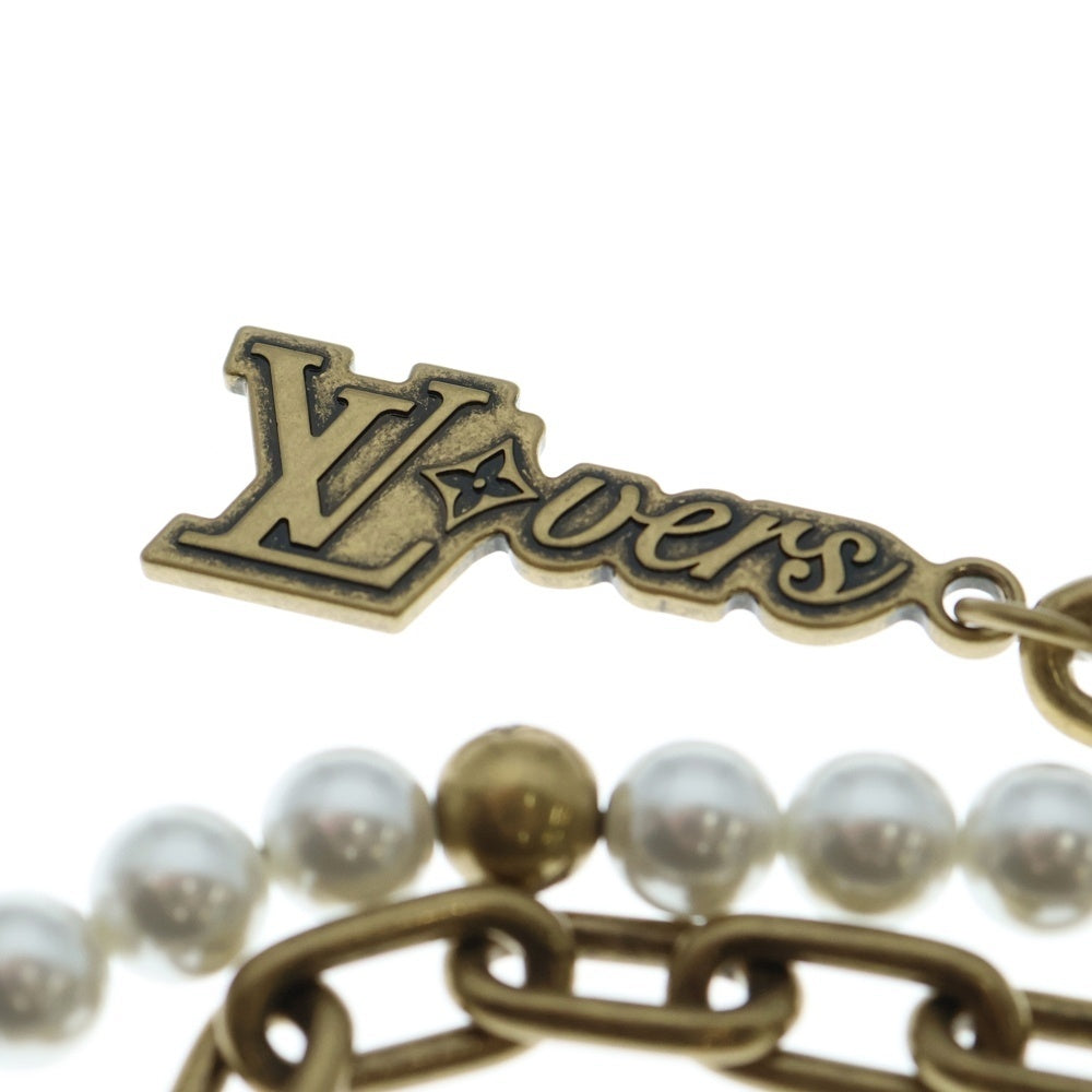 LOUIS VUITTON(ルイヴィトン) バッグチャーム パール チェーン ゴールド M01689