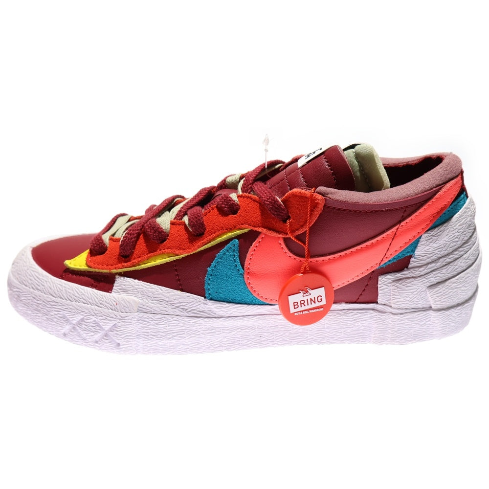 NIKE(ナイキ) ×KAWS ×sacai BLAZER LOW カウズ サカイ ブレザー ローカットスニーカー バーガンディー US8/26cm DM7901-600