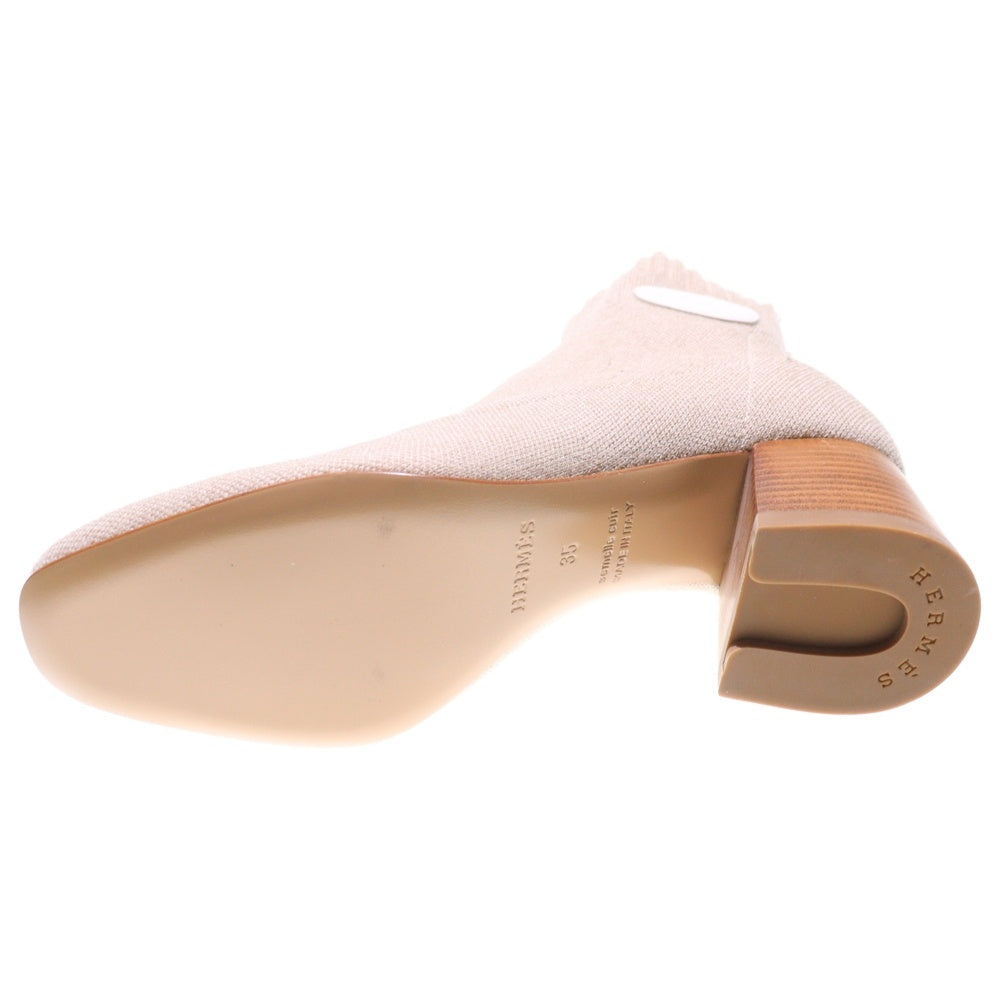 HERMES(エルメス) ヴォルヴェール ショートブーツ ニットハイカットブーツ ベージュ レディース