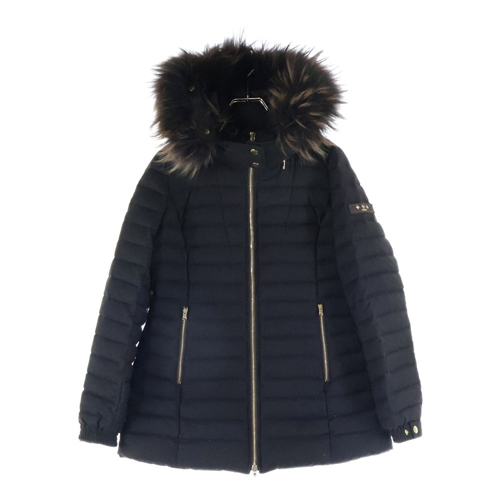 TATRAS(タトラス) Down Coat ロゴワッペン ファーダウンジャケット ダウンコート ブラック レディース LTA18A4652