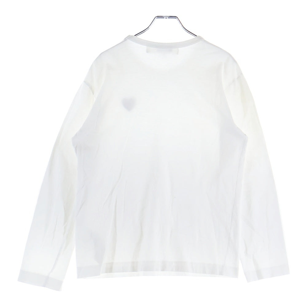 PLAY COMME des GARCONS(プレイコムデギャルソン) L/S T-Shirt ロゴ刺繍 長袖Tシャツ ロンT ホワイト AX-T120