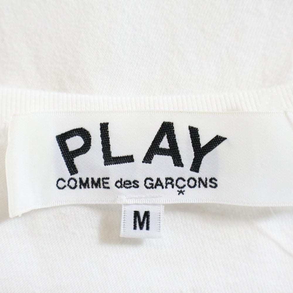 PLAY COMME des GARCONS(プレイコムデギャルソン) L/S T-Shirt ロゴ刺繍 長袖Tシャツ ロンT ホワイト AX-T120