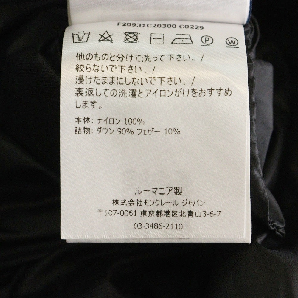 MONCLER(モンクレール) ANGES GIUBBOTTO アンジェ ロゴワッペン ロングダウンジャケット ブラック レディース F20931C20300 C0229