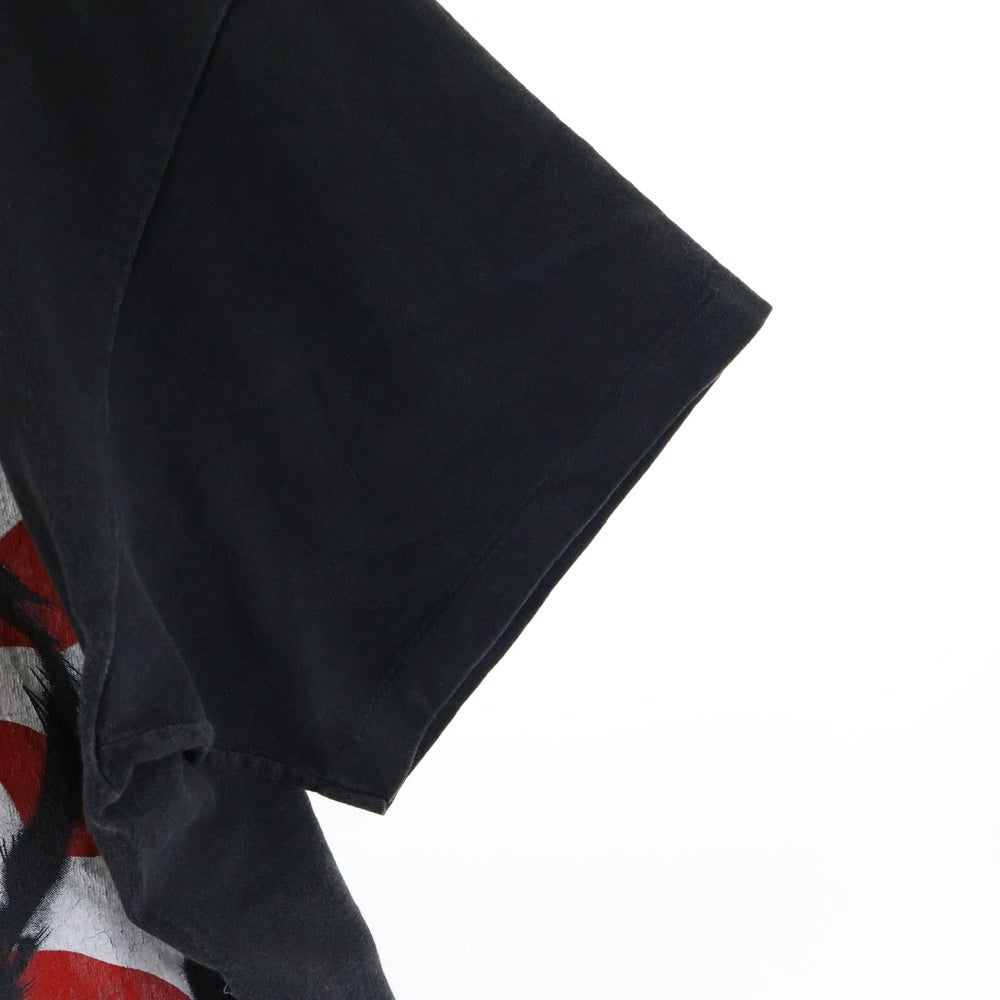 VINTAGE(ヴィンテージ) 90s 不思議の国のアリス チェシャ猫 フロントプリント ANDAZIA 半袖Tシャツカットソー ブラック