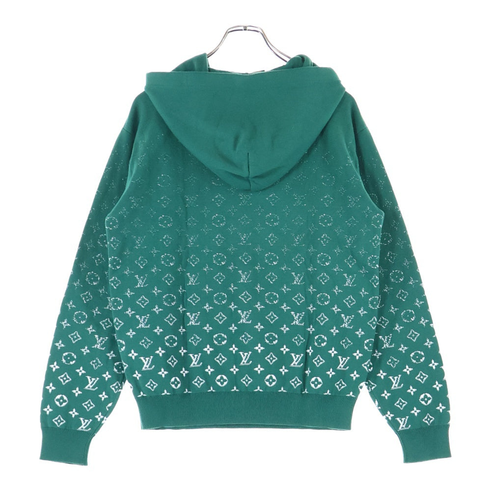 LOUIS VUITTON(ルイヴィトン) 23AW Monogram Knit Hoodie モノグラム グラディエントニットパーカー プルオーバーフーディー グリーン RM232Q USO HNN45W