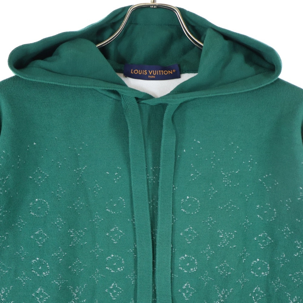 LOUIS VUITTON(ルイヴィトン) 23AW Monogram Knit Hoodie モノグラム グラディエントニットパーカー プルオーバーフーディー グリーン RM232Q USO HNN45W