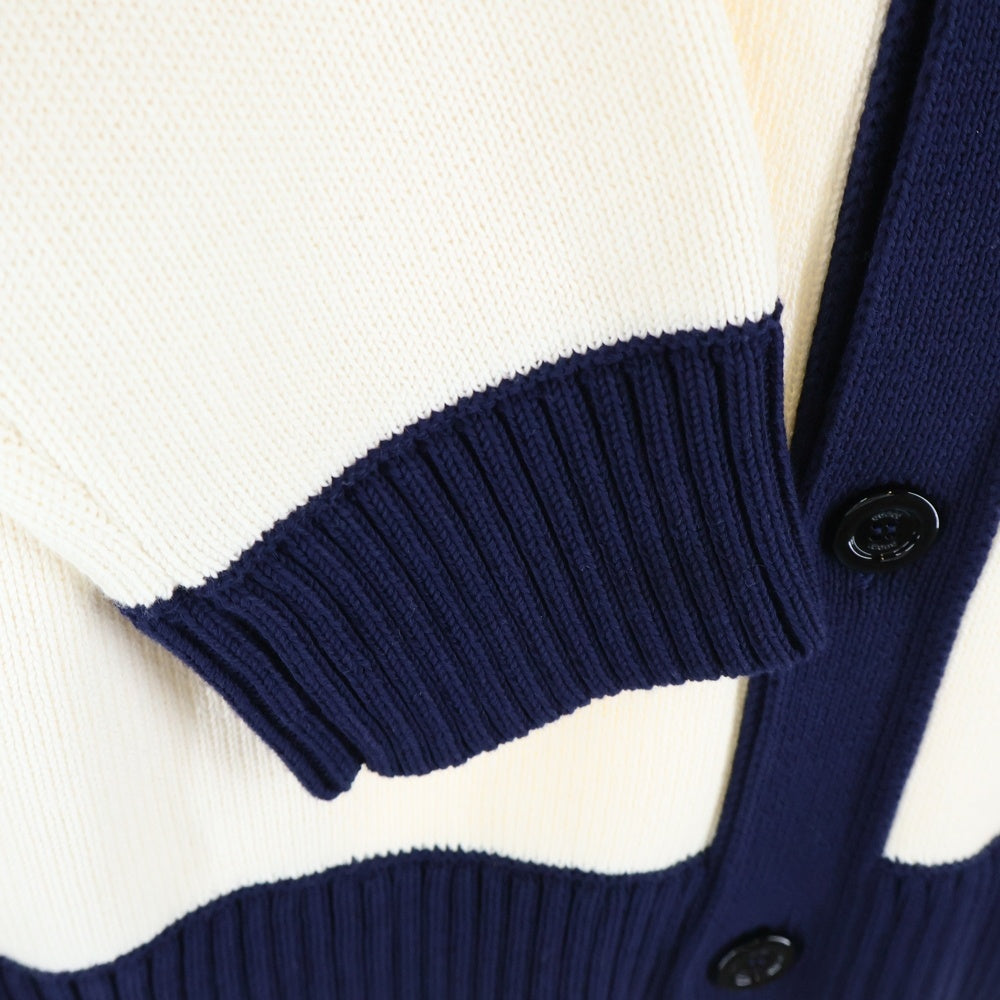 GUCCI(グッチ) Intarsia Knit Cardigan インターシャ クルーネックニットカーディガン アイボリー 814988 XKEKI