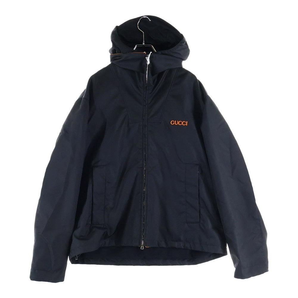 GUCCI(グッチ) Nylon Twill Jacket ロゴ刺繍ナイロンツイルジャケット ブラック 804964 ZAQ7