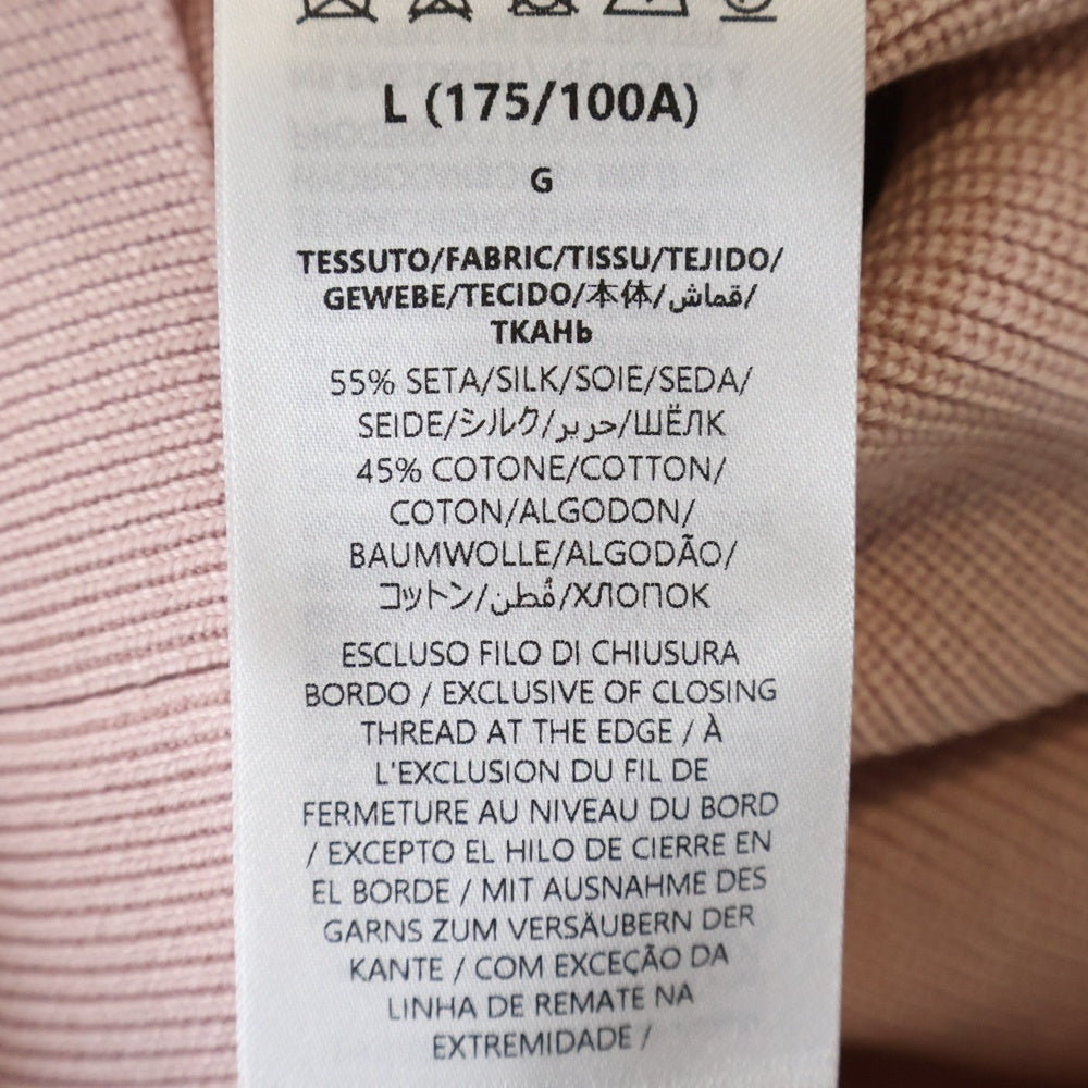 GUCCI(グッチ) Intarsia Silk Knit Sweater インターシャ シルク混クルーネックニットセーター ピンク 814988 XKEKI