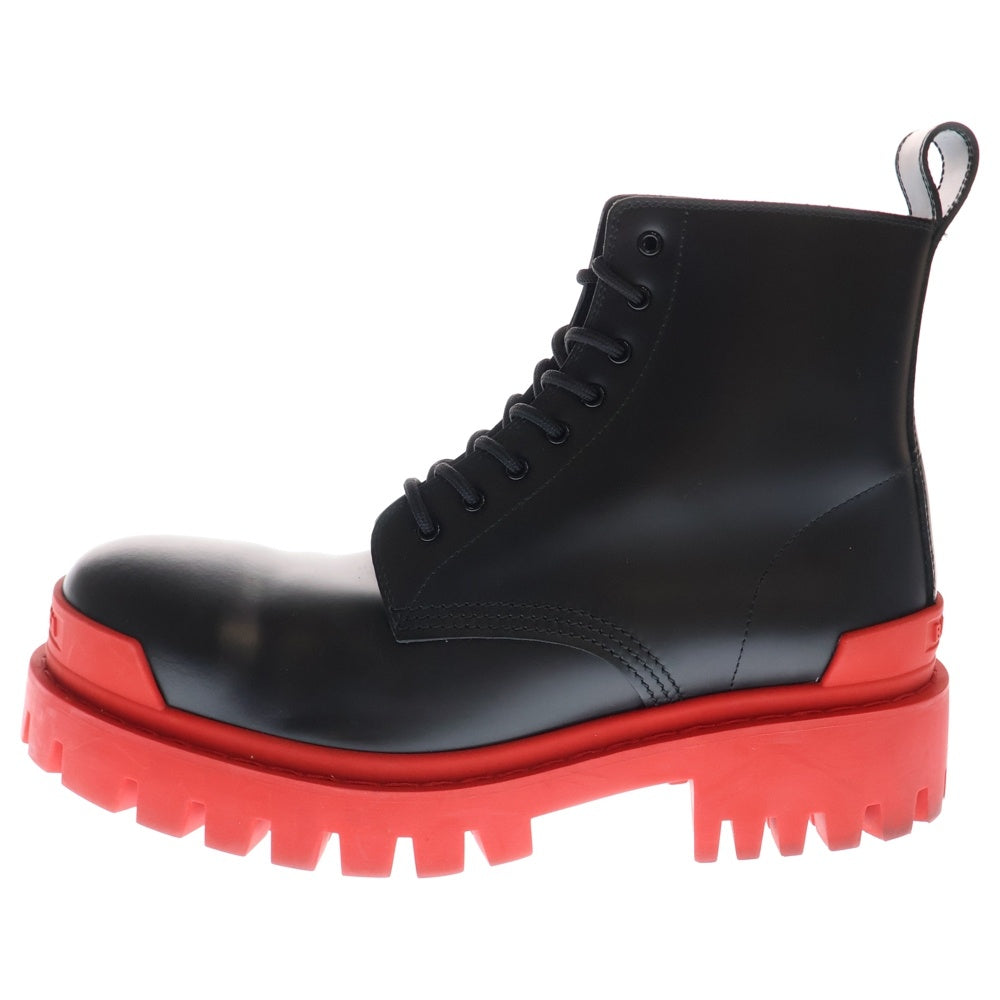 BALENCIAGA(バレンシアガ) Strike Boots ストライクブーツ レースアップ レザーハイカットブーツ ブラック 589338