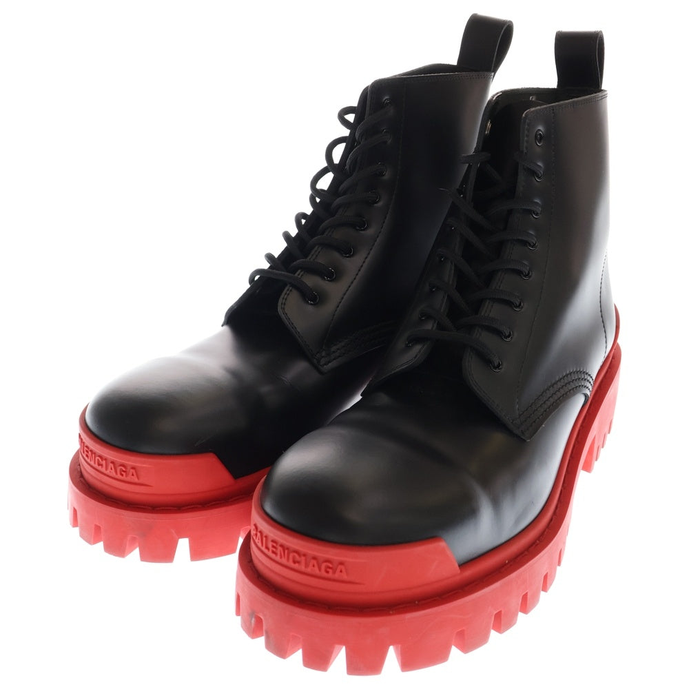 BALENCIAGA(バレンシアガ) Strike Boots ストライクブーツ レースアップ レザーハイカットブーツ ブラック 589338