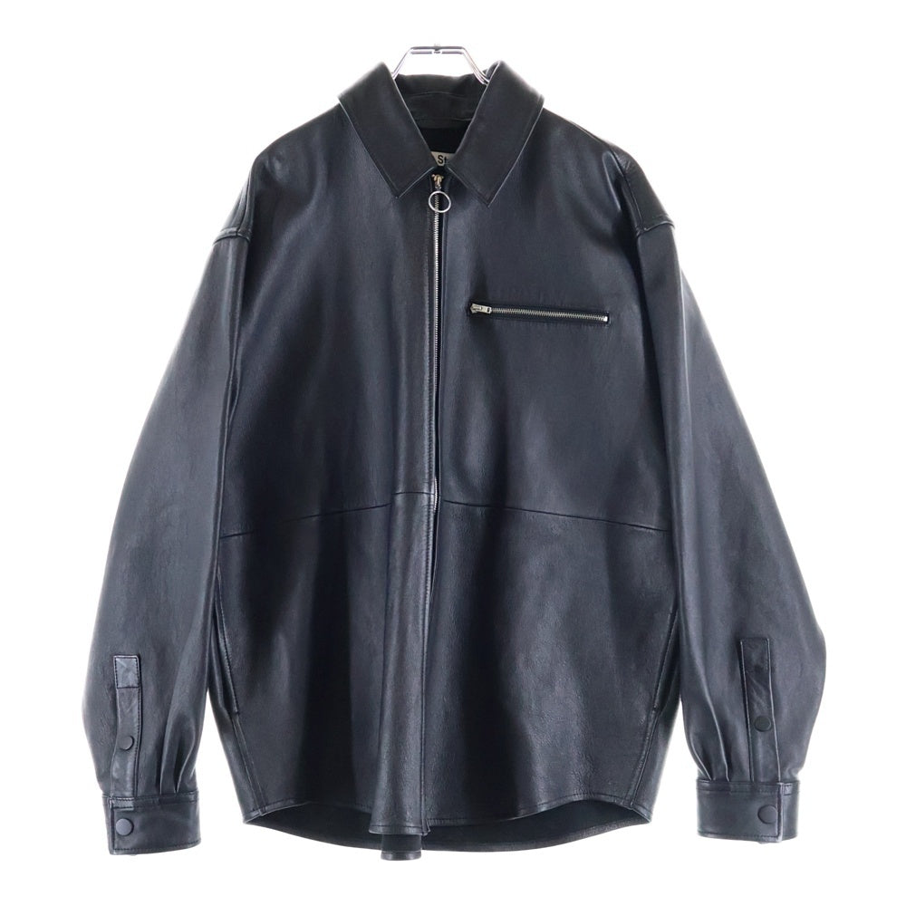 Acne Studios(アクネ ストゥディオズ) Leather Jacket オーバーサイズ レザージャケット ブラック FN-MN-LEAT000215 B70119-