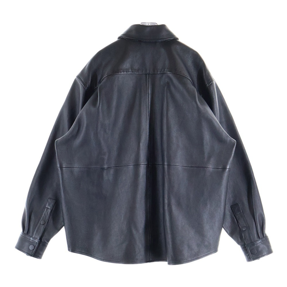 Acne Studios(アクネ ストゥディオズ) Leather Jacket オーバーサイズ レザージャケット ブラック FN-MN-LEAT000215 B70119-