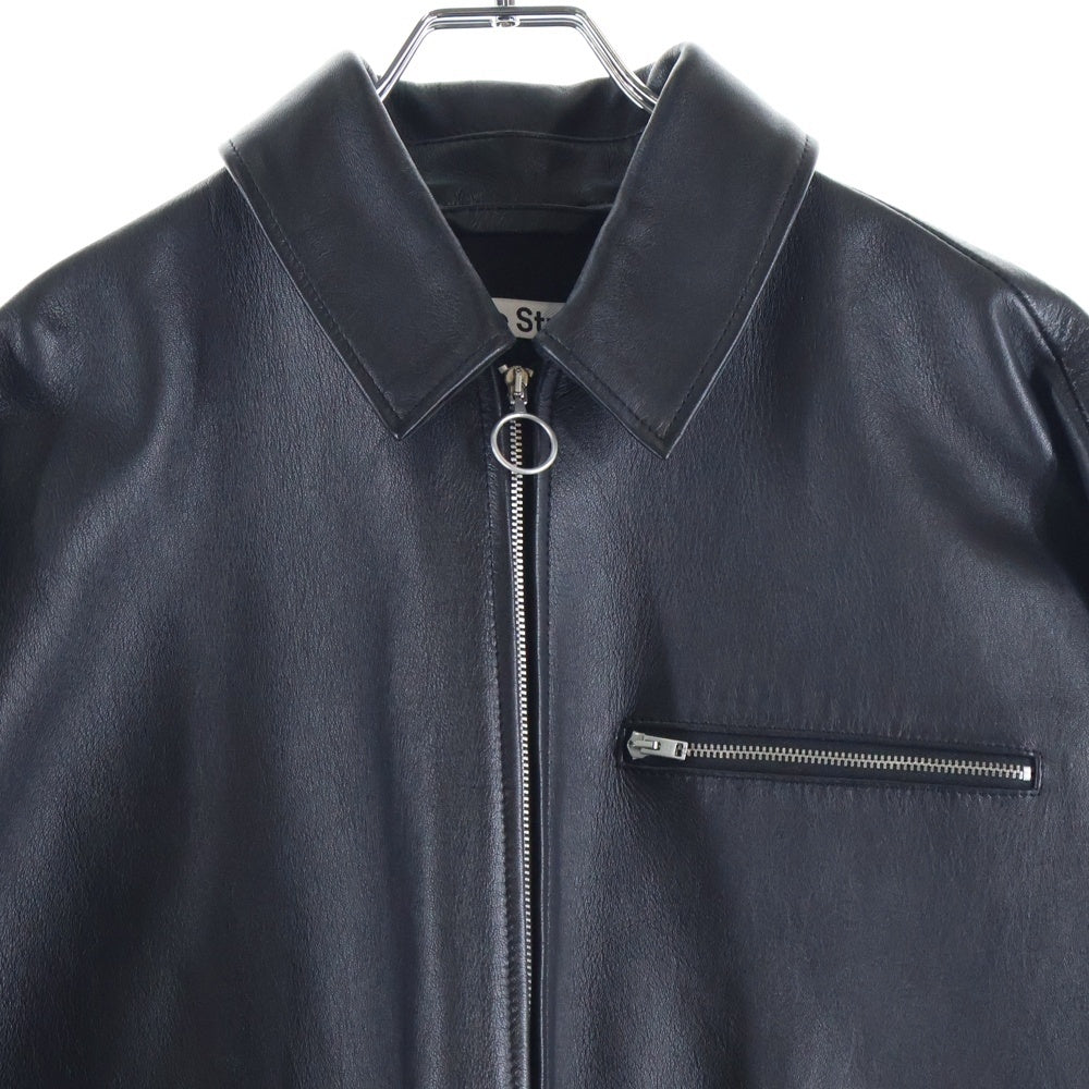 Acne Studios(アクネ ストゥディオズ) Leather Jacket オーバーサイズ レザージャケット ブラック FN-MN-LEAT000215 B70119-