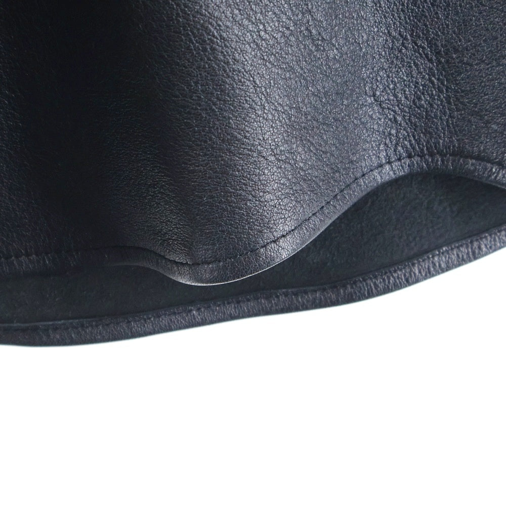 Acne Studios(アクネ ストゥディオズ) Leather Jacket オーバーサイズ レザージャケット ブラック FN-MN-LEAT000215 B70119-