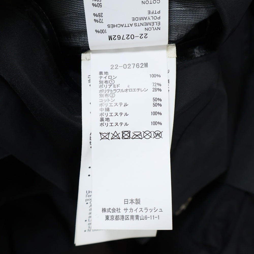 Sacai(サカイ) 22SS ×ACRONYM BOMBER JAKET MA-1 アクロニウム ナイロンボンバージャケット ブラック 22-02762M