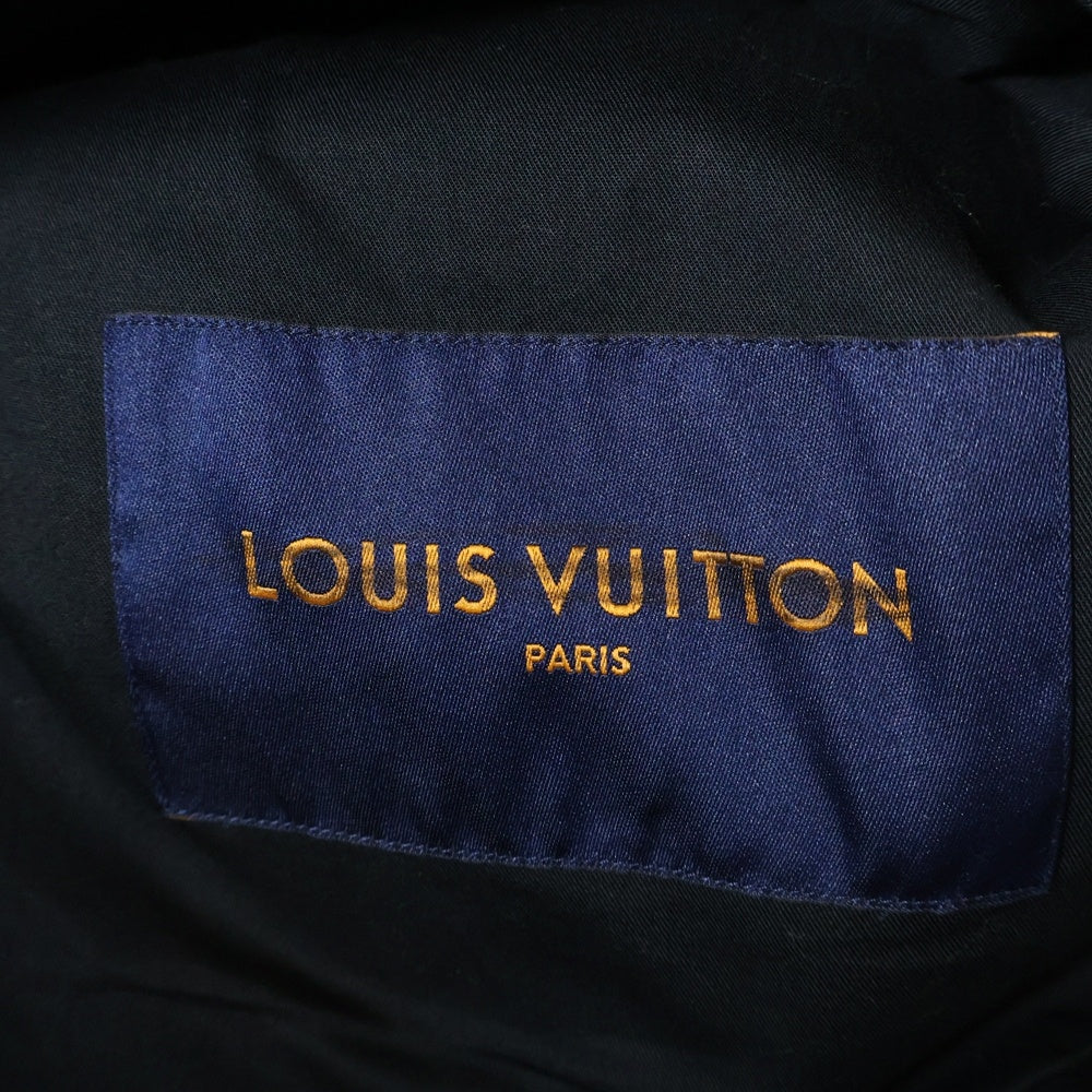 LOUIS VUITTON(ルイヴィトン) Monogram Embossed Utility Jacket モノグラム レザージャケット ブラック HIL46EQXS