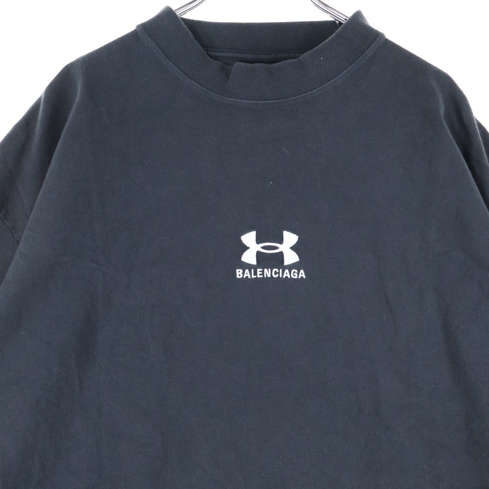 BALENCIAGA(バレンシアガ) ×Under Armour T-Shirt アンダーアーマー ロゴ刺繍 半袖Tシャツ ブラック 787349 TRVB7
