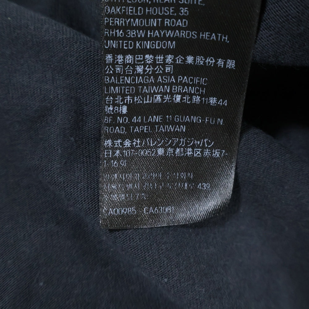 BALENCIAGA(バレンシアガ) ×Under Armour T-Shirt アンダーアーマー ロゴ刺繍 半袖Tシャツ ブラック 787349 TRVB7