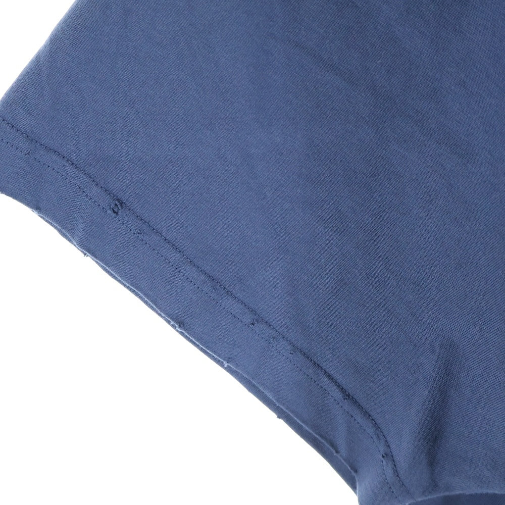 BALENCIAGA(バレンシアガ) Distressed Logo Print Oversized T-Shirt BBロゴ ダメージ加工 半袖Tシャツ ネイビー 739028 TOVU6