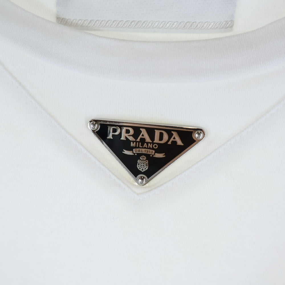 PRADA(プラダ) T-Shirt トライアングルロゴ 半袖Tシャツ ホワイト UJN861