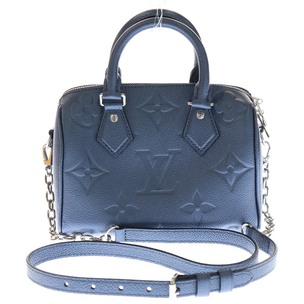 LOUIS VUITTON(ルイヴィトン) モノグラム アンプラント レザー スピーディバ ンドリエール 20 ショルダーバッグ ブルー