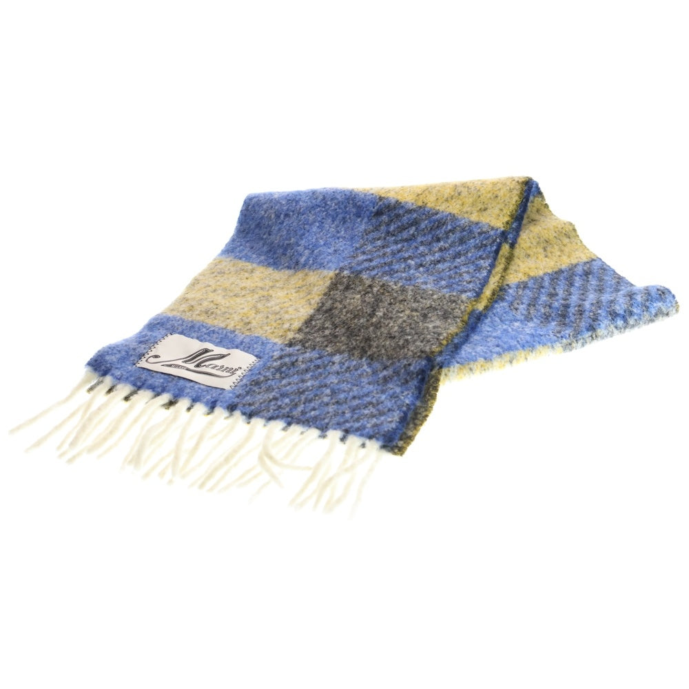 MARNI(マルニ) STRIPED MUFFLER ストライプ マフラー アルパカ イエロー/ブルー SCMC0090Y0