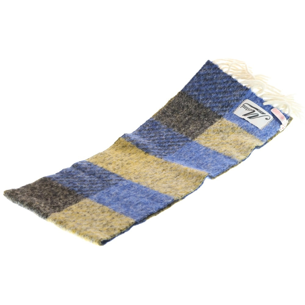 MARNI(マルニ) STRIPED MUFFLER ストライプ マフラー アルパカ イエロー/ブルー SCMC0090Y0