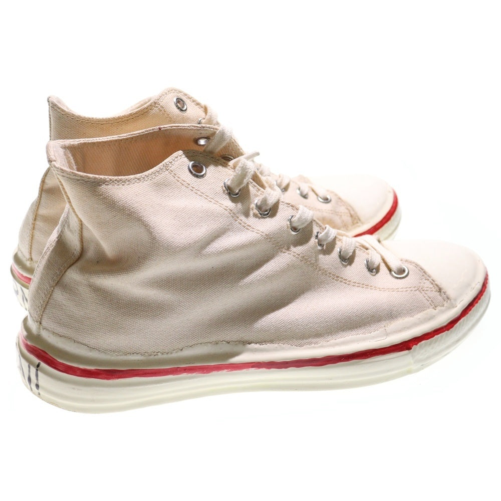 MARNI(マルニ) GOOEY ラバーペイント キャンバス ハイカットスニーカー ホワイト