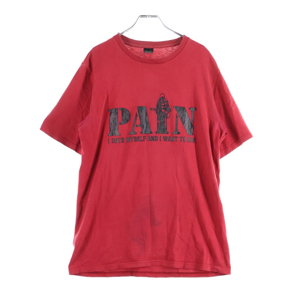 NUMBER (N)INE(ナンバーナイン) 03AW カート期 Pain T-shirt 半袖Tシャツ レッド