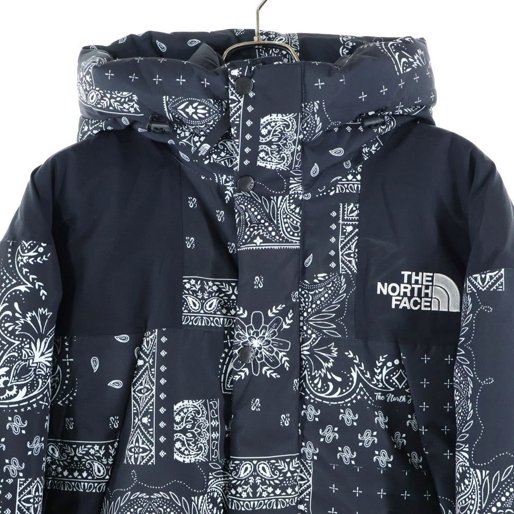 THE NORTH FACE(ザノースフェイス) NOVELTY ULTIMATE DOWN JACKET ノベルティ ユーティリティ フーデッド ダウンジャケット バンダナ 総柄 ブラック NJ2DN63A