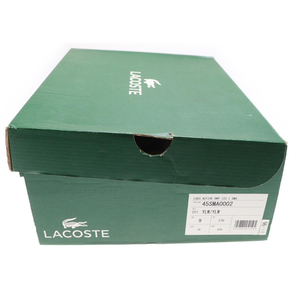 LACOSTE(ラコステ) L003 ACTIVE RWY 123 ローカットスニーカー イエロー US9/27cm 45SMA0002