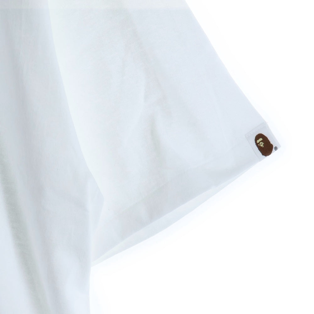 A BATHING APE(アベイシングエイプ) ×Rolling Stones Tee ローリングストーンズ カモフラージュ 迷彩 半袖Tシャツ ホワイト 1L23110908